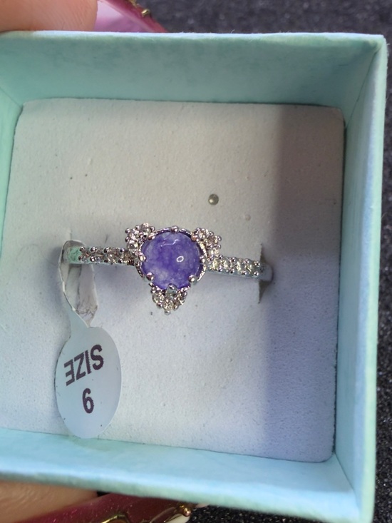 Bomb Party Jewelry - Amethyst Quartz Rodium Plated Ring 💎